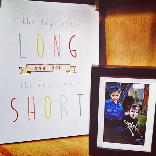 "The days are long and yet the years are short."