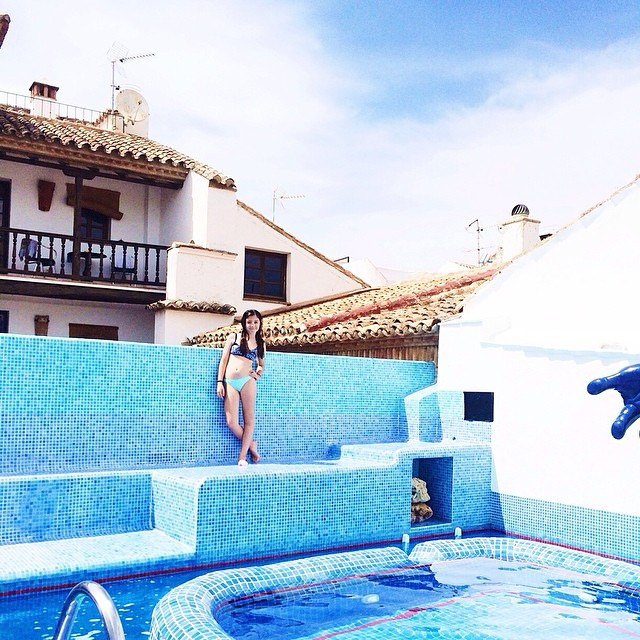 The rooftop pool of Hotel Enfrente Arte in jaw-droppingly beautiful Ronda