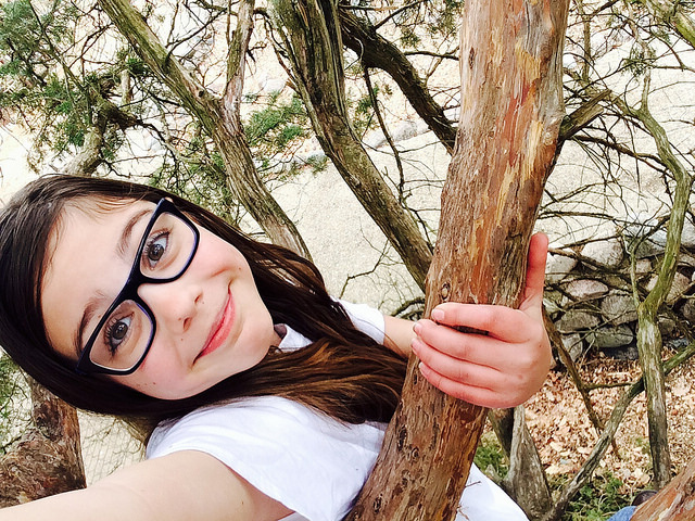  Climbing a tree selfie