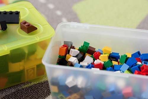LEGO storage for the young builder