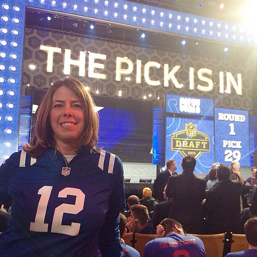 Angie Six at the 2015 NFL Draft Indianapolis Colts