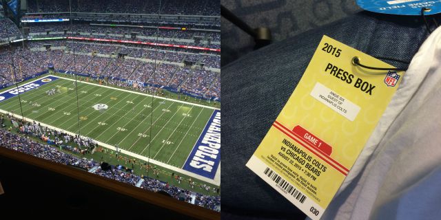 View from the Lucas Oil Stadium Press Box
