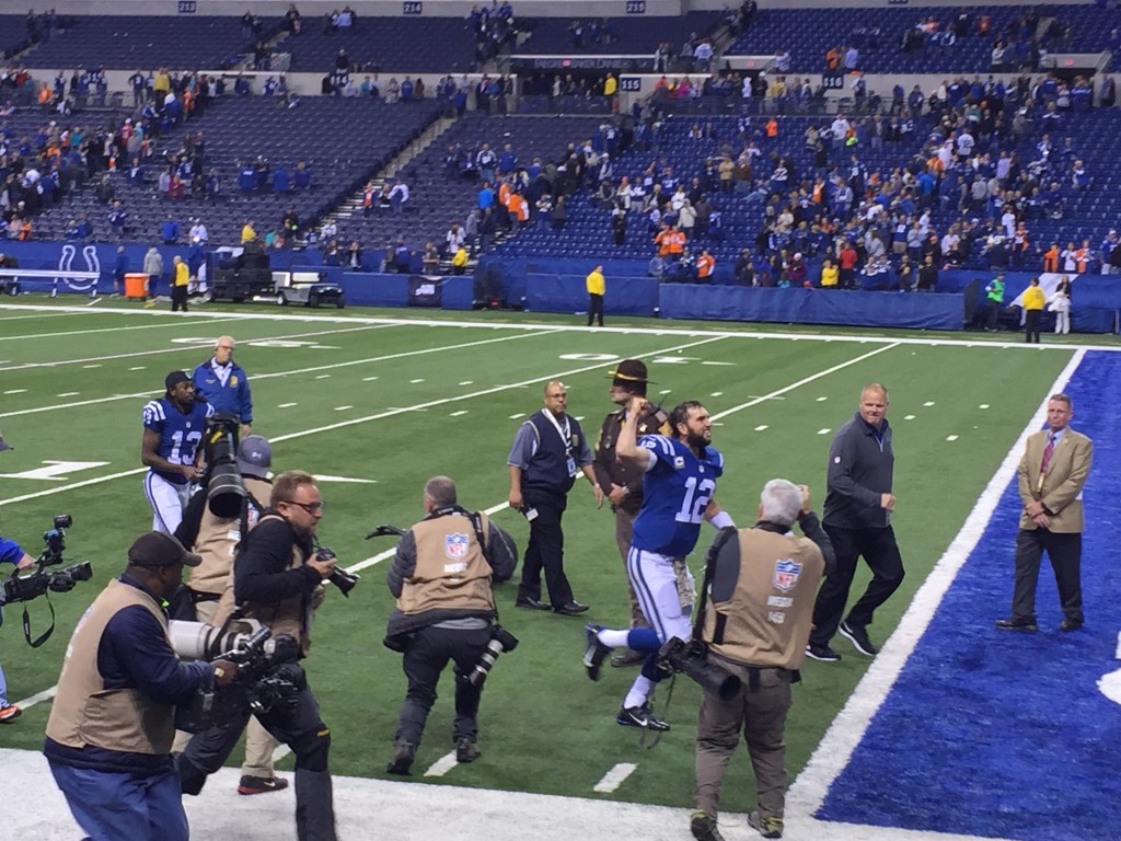 Andrew Luck victorious after beating Denver Broncos