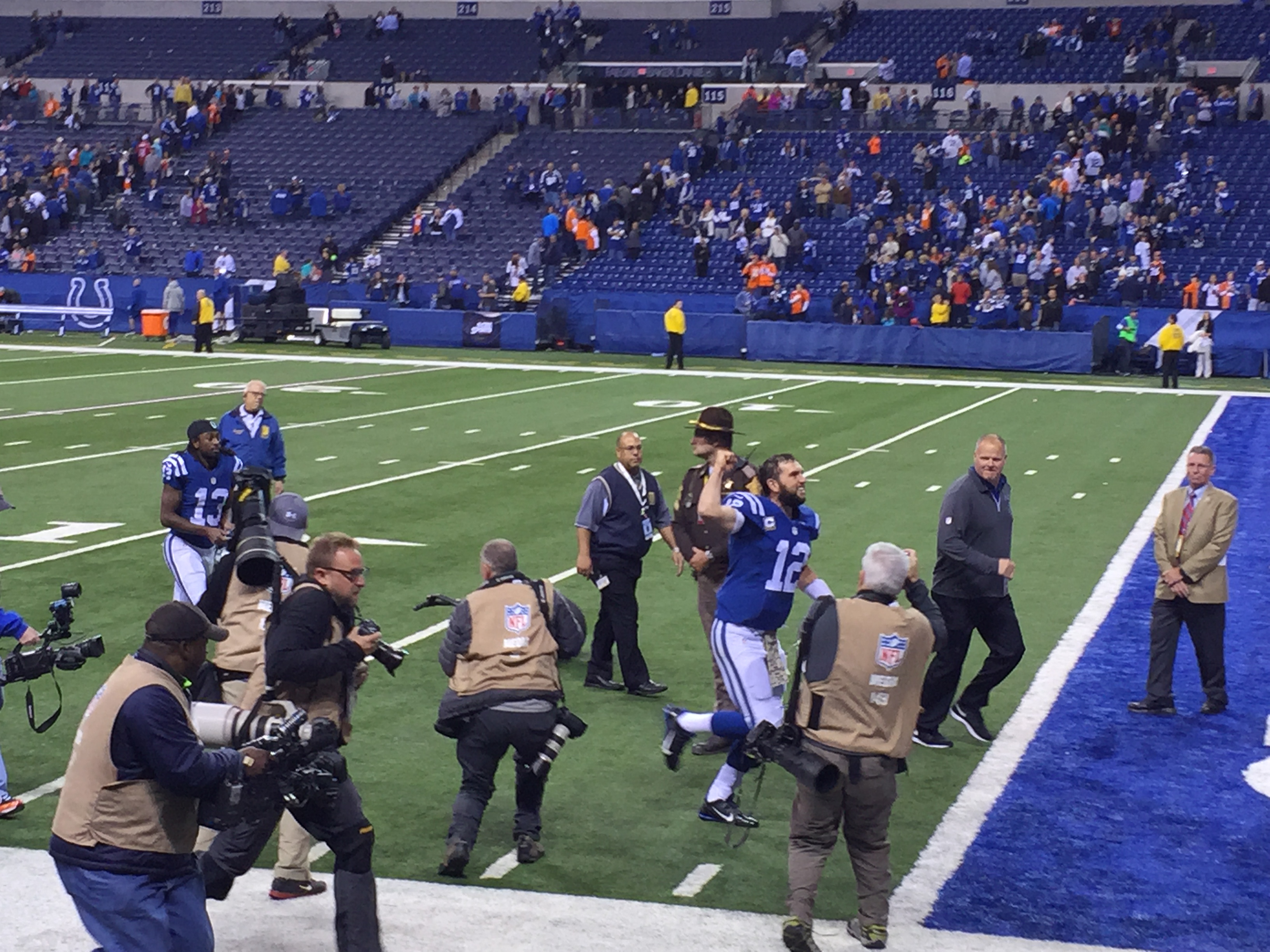 Andrew Luck victorious after beating Denver Broncos