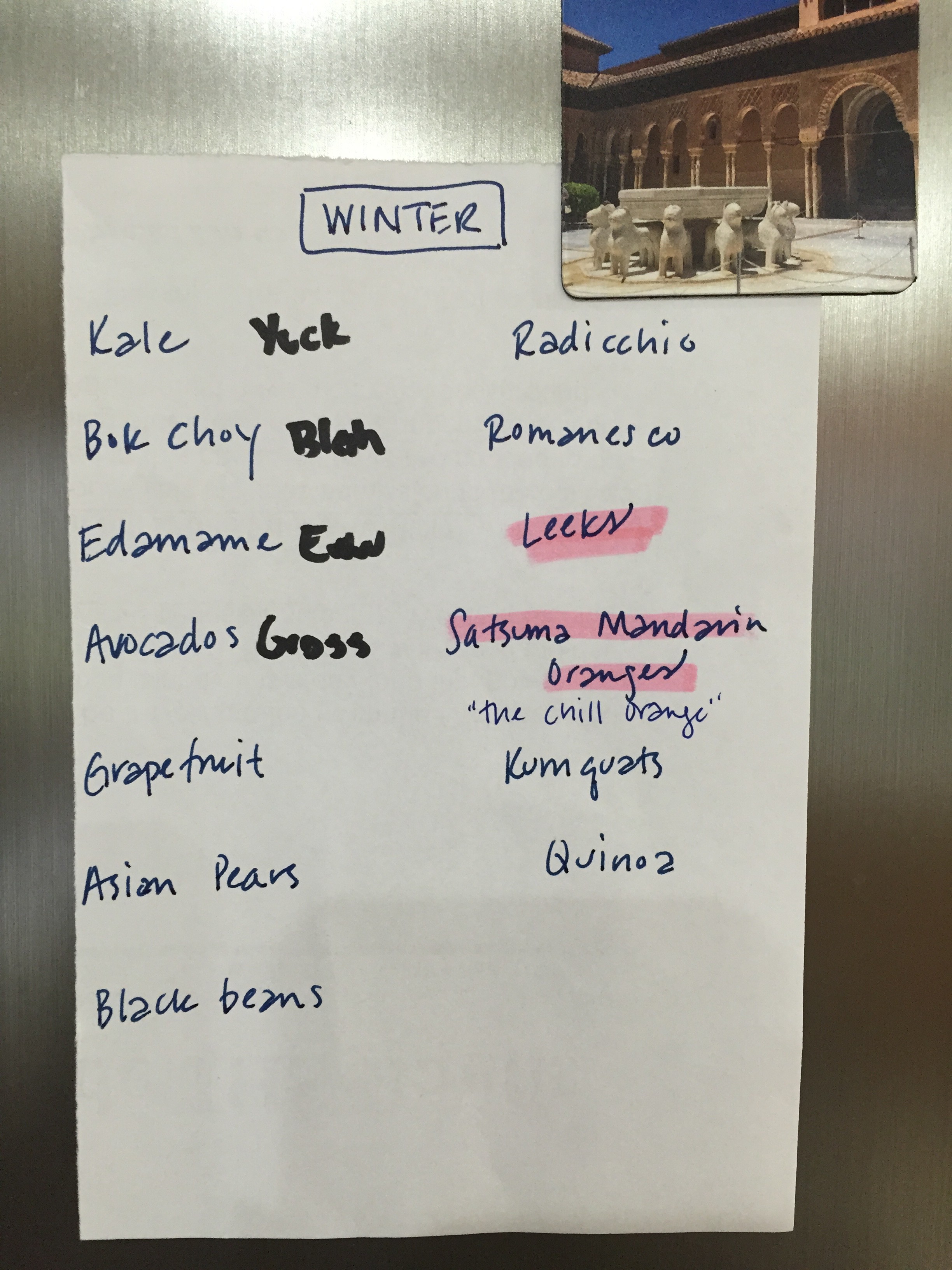 Getting to Yum seasonal new food suggestions for winter