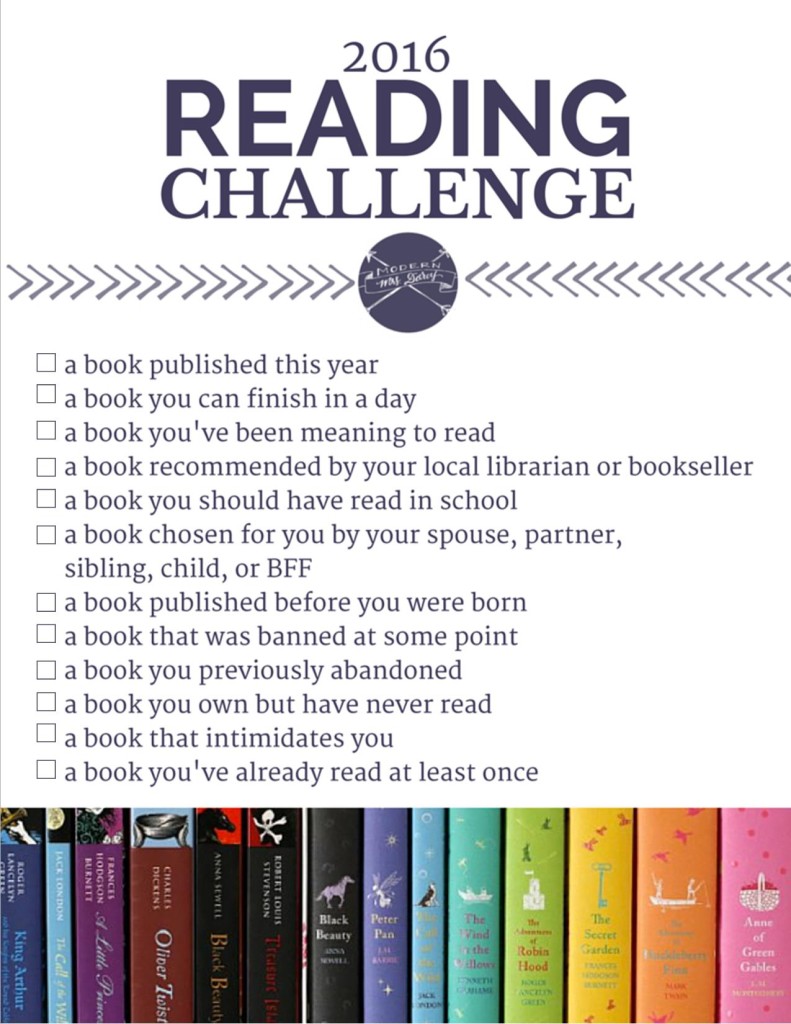 Modern Mrs. Darcy 2016 Reading Challenge